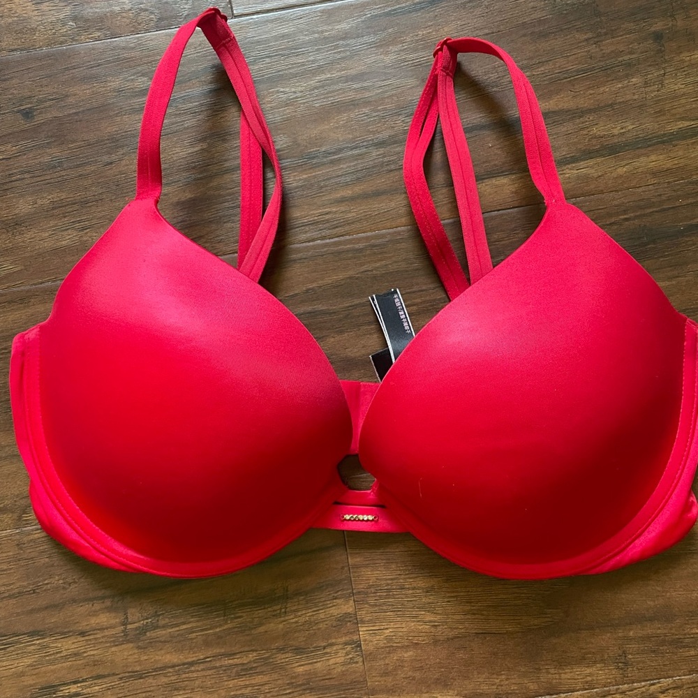 Victoria's Secret Red Full-Coverage Bra with Underwire Support